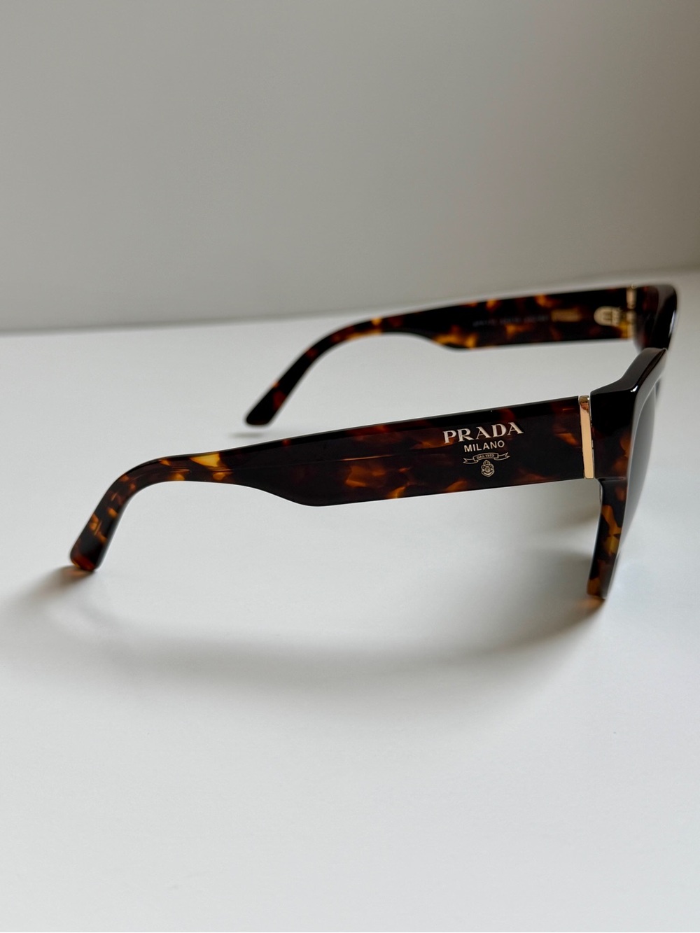 Authentic Prada PR 17ZS Tortoise Cat Eye Square Polarized Sunglasses w/ Case - Picture 5 of 15